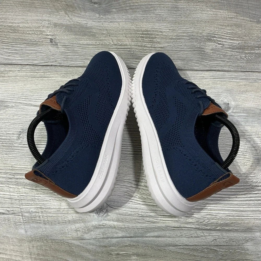 Cole Haan Grand Stitchlite Wing Ox Blue Knit Lace-Up Sneaker Men's US 8 M C37369